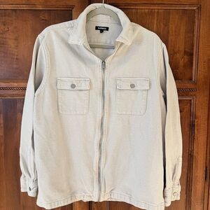 Express Men’s Corbin service jacket | beige/cream | Size L | Great Condition